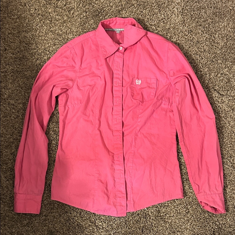 Cinch Women's Vibrant Pink Button-Up Shirt